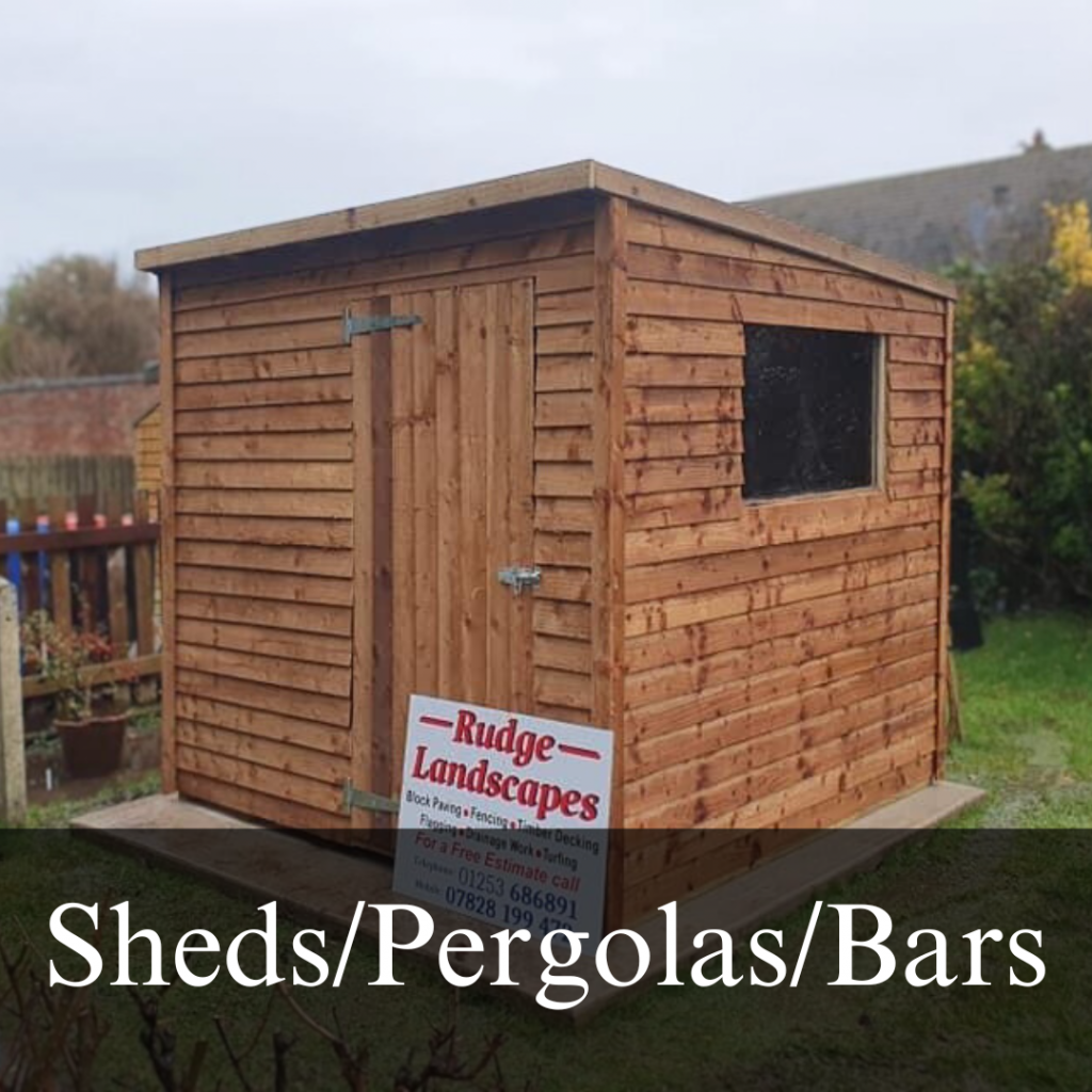 shed, pergolas and bar options